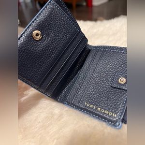 Tory Burch Blue Leather Wallet